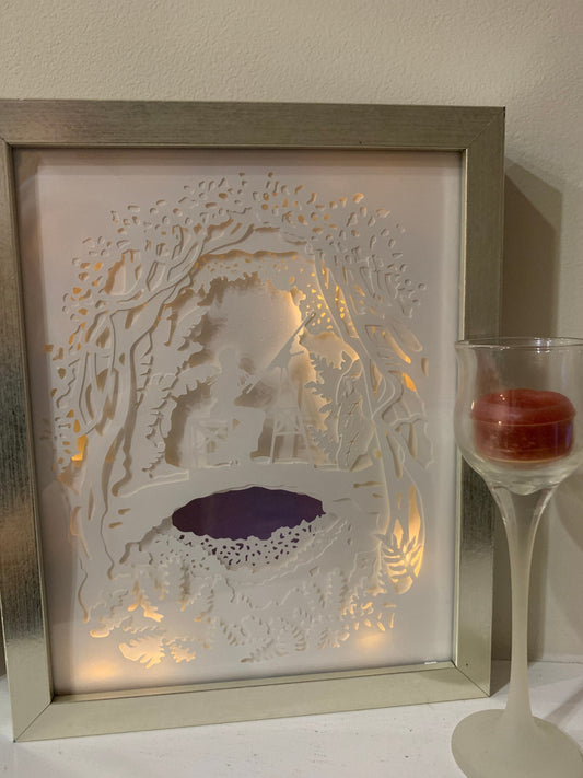 Constellation Lightbox: Girl Artist Shadow Box - Kids Room Decor