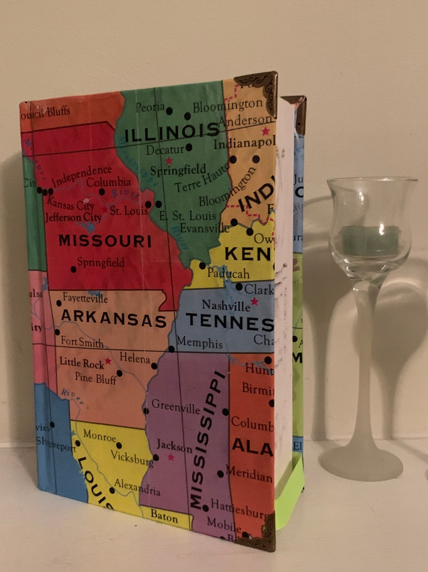 RV Book Art: USA Map Decorative Book Fold