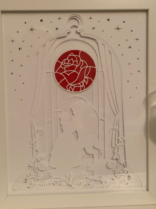 Beauty and the Beast Lightbox: Princess Belle LED Shadow Box
