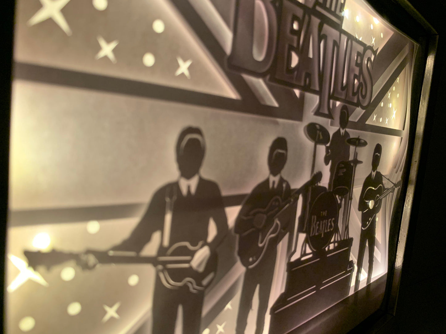 The Beatles Lightbox: LED Shadow Box Frame, Home Decor