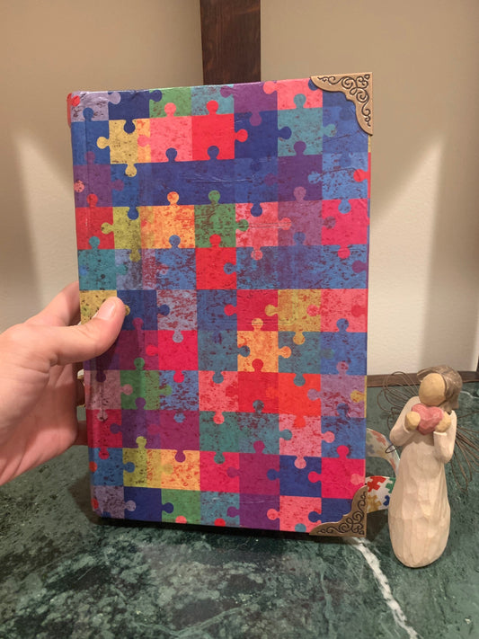 Normal is Boring, Autism Book, Decorative Book Fold, bookfold, Autism Awareness, great gift for autism Mom family, birthday gift