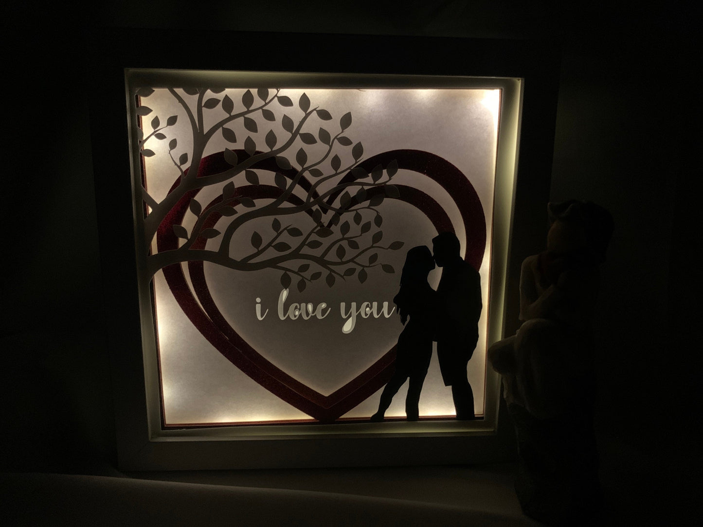Couple in Love, Valentine’s Day, Decorative Shadow Box, Shadowbox Frame, Unique Valentine gift!!!