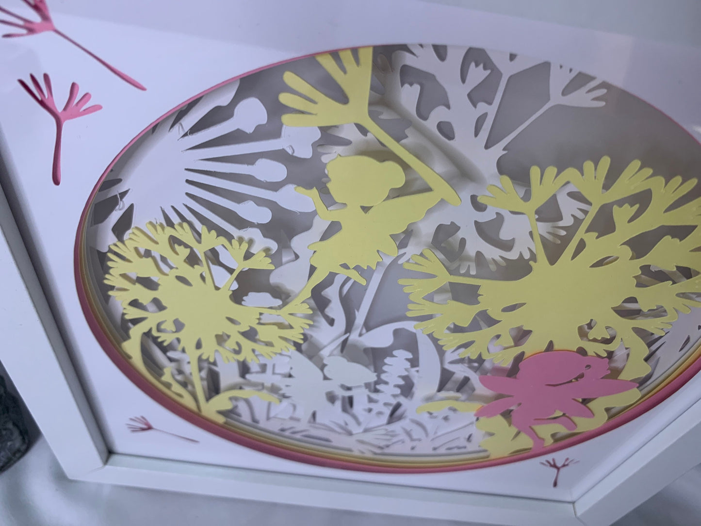 Dandelion Fairy Lightbox: Colorful LED Shadow Box