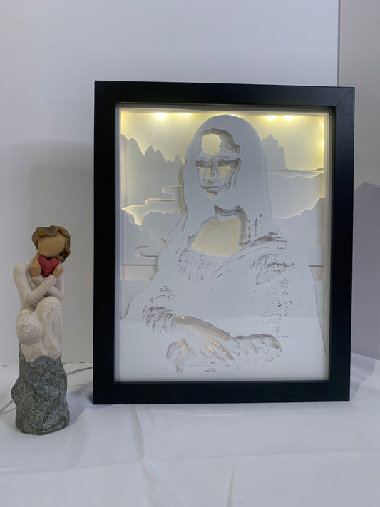 Mona Lisa Light Box: Leonardo Da Vinci LED Wall Art (8x10)