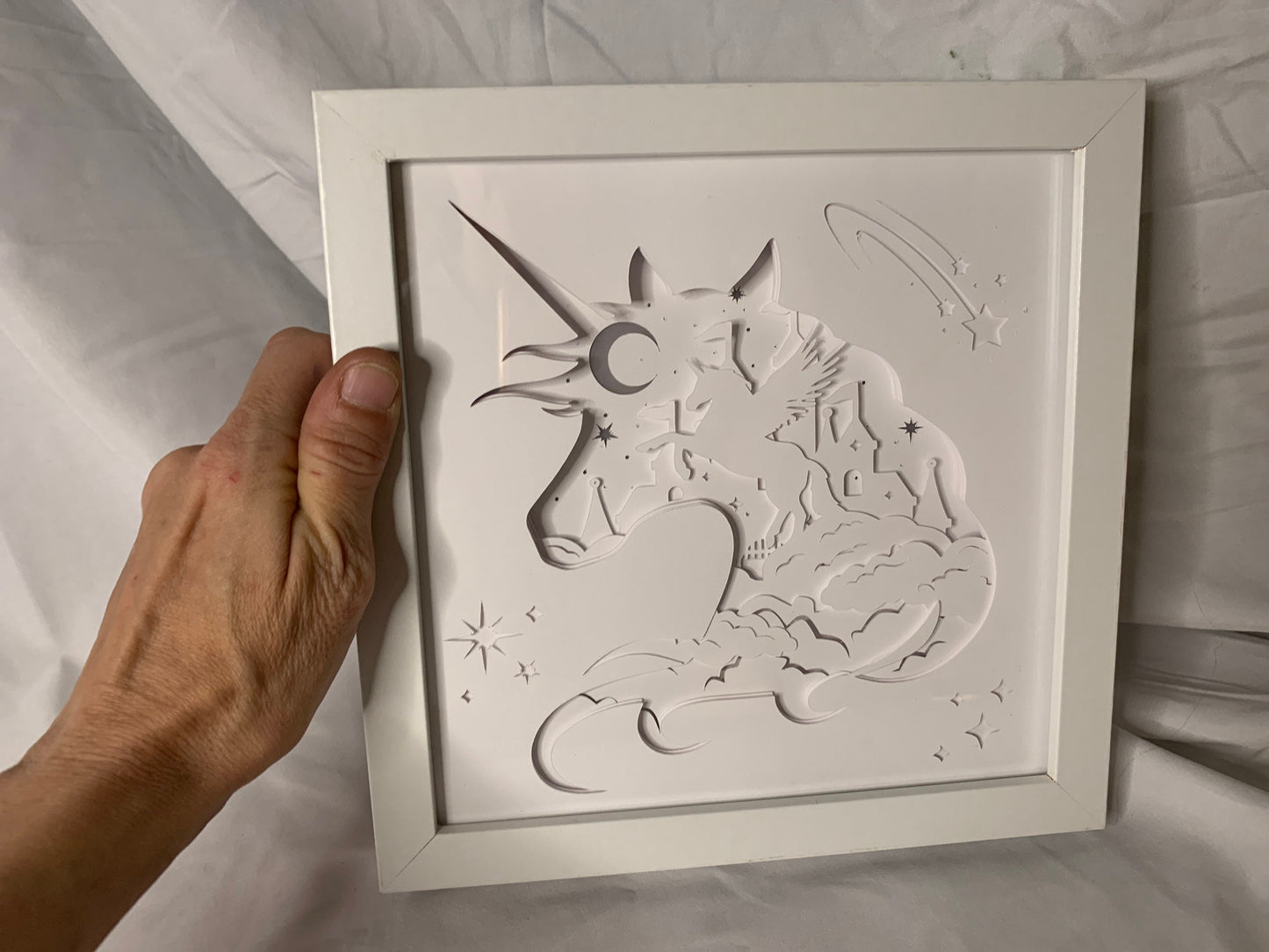Unicorn Shadowbox Night Light: Mystical Nursery Decor