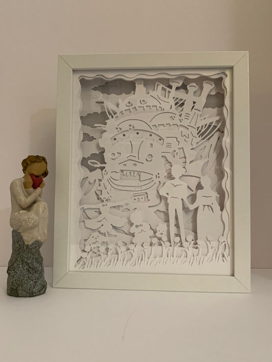 Howl’s Moving Castle, Anime Lightbox lamp, LED sign, wall/ shelf art decor, Studio Ghibli, Japanese Anime,