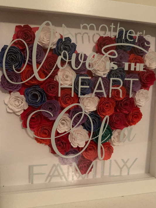 Flower Shadow Box Gift: Personalized Mom, Grandma, Mother