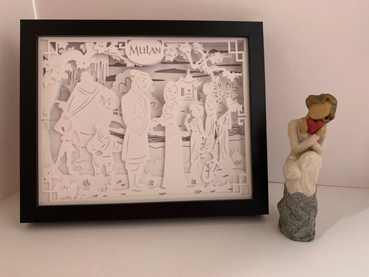 Mulan Shadow Box LED Night Light: Nursery Bedroom Decor