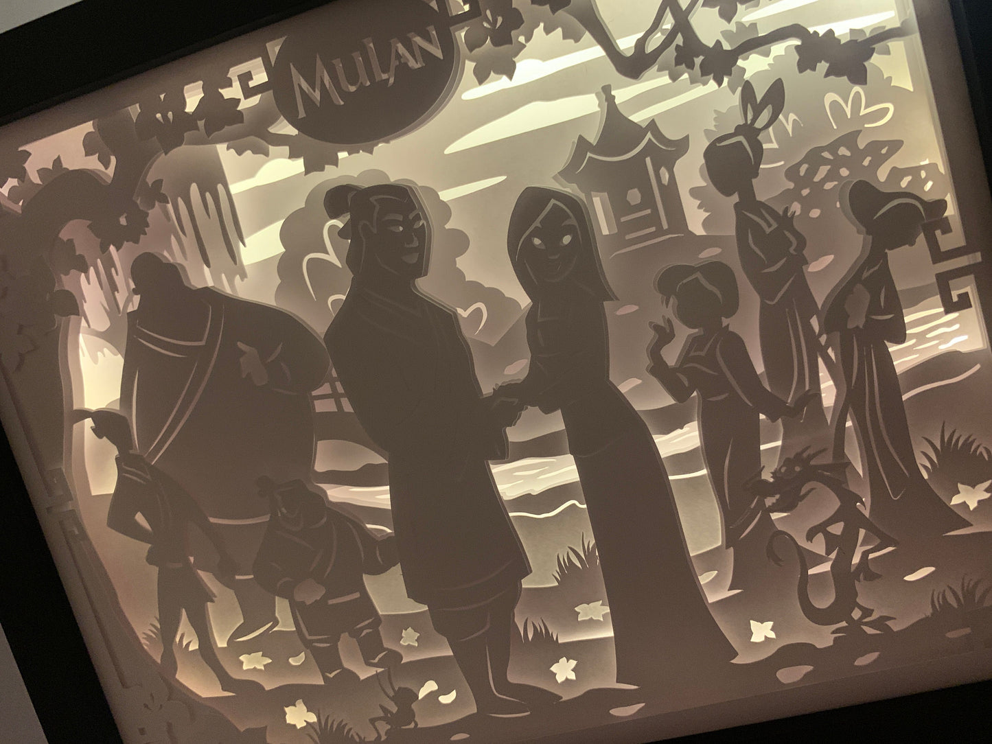 Mulan Shadow Box LED Night Light: Nursery Bedroom Decor