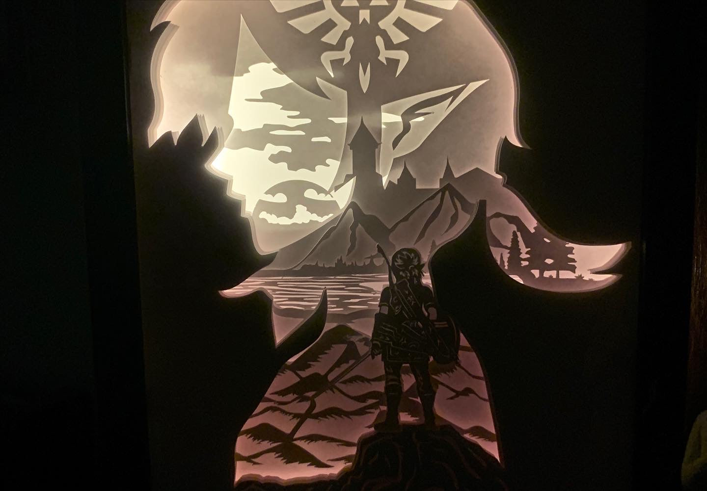 Zelda Lightbox: Legend of Zelda Shadow Box Art - Gamer Gift