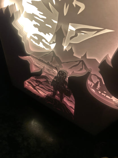 Zelda Lightbox: Legend of Zelda Shadow Box Art - Gamer Gift