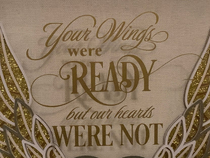 Angel Wings Memorial Shadow Box: Remembrance Gift (9" x 9")