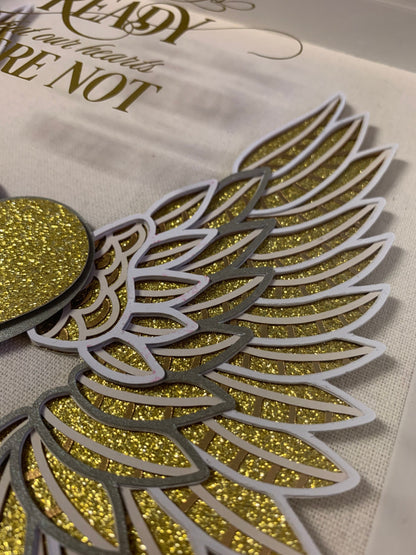 Angel Wings Memorial Shadow Box: Remembrance Gift (9" x 9")