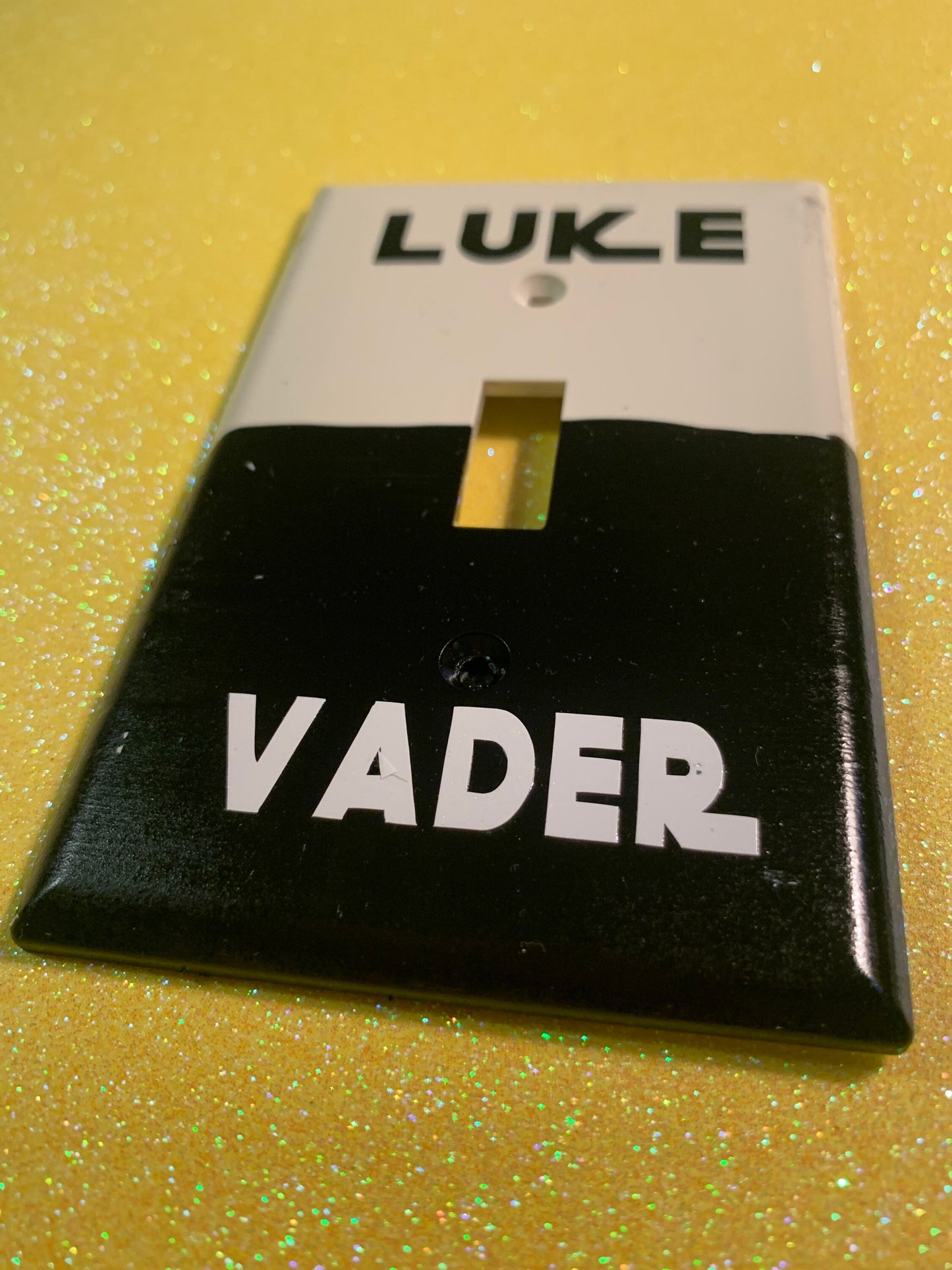 Hand-Painted Star Wars Light Switch Cover: Luke vs Vader