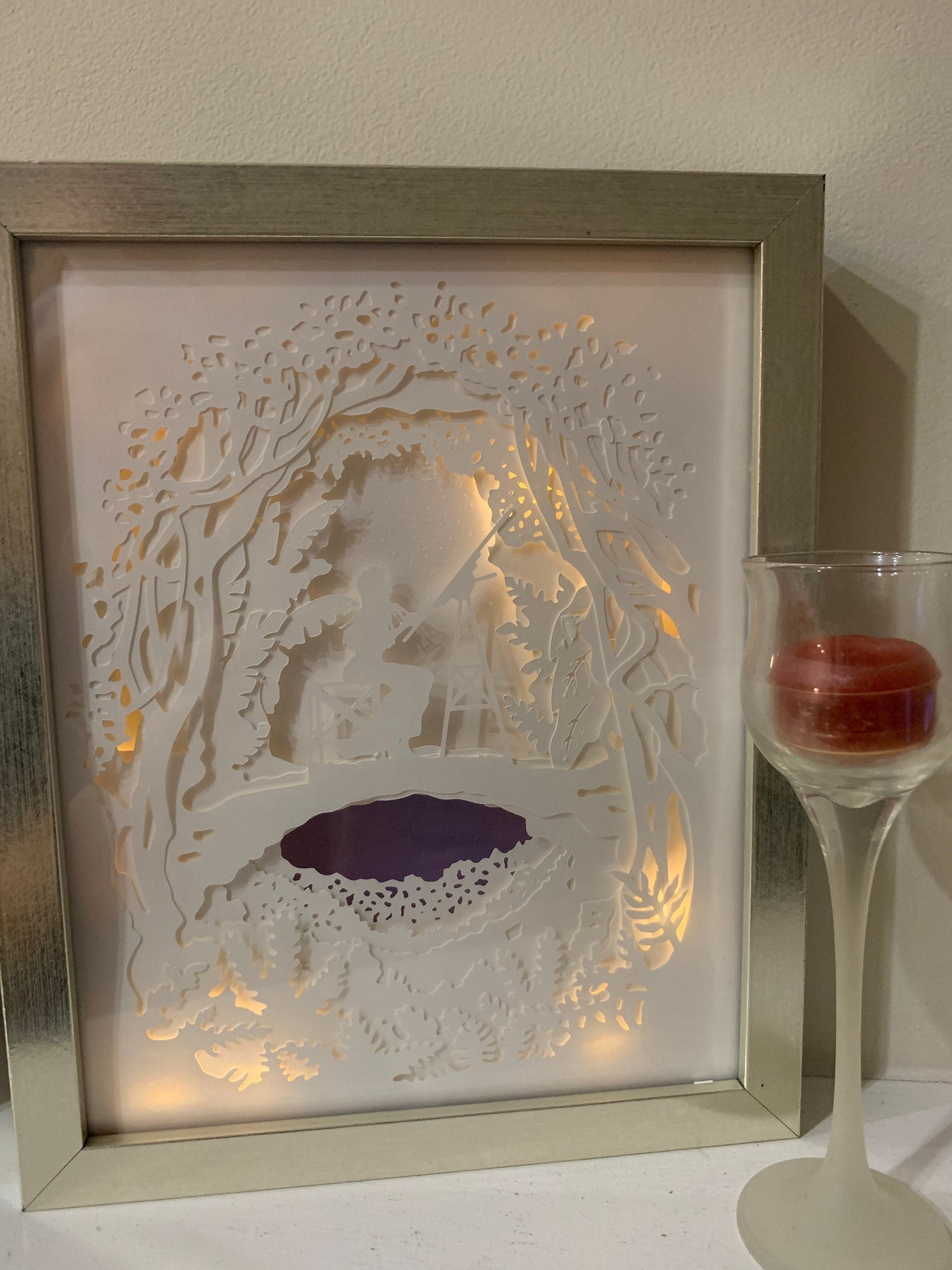 Constellation Lightbox: Girl Artist Shadow Box - Kids Room Decor