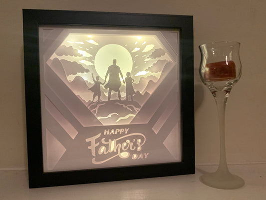 Father's Day Shadow Lightbox: Unique LED Light Box Frame