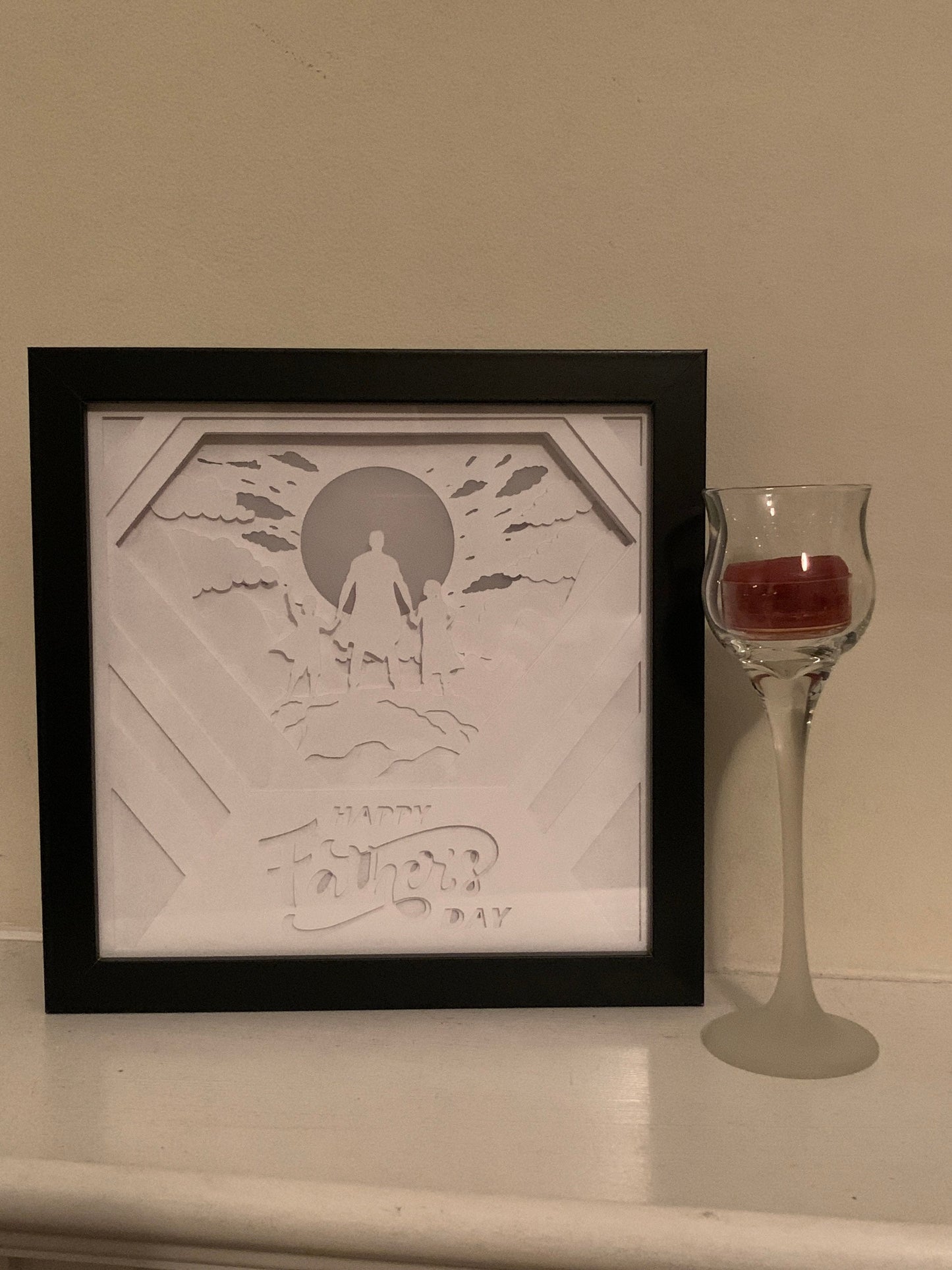 Father's Day Shadow Lightbox: Unique LED Light Box