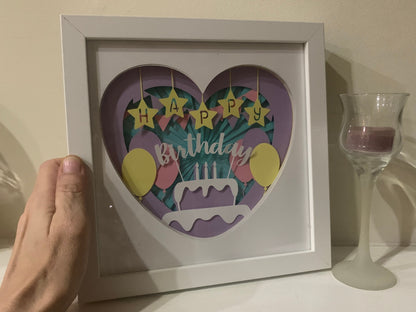 Happy Birthday Lighted Shadow Box: Customizable Gift