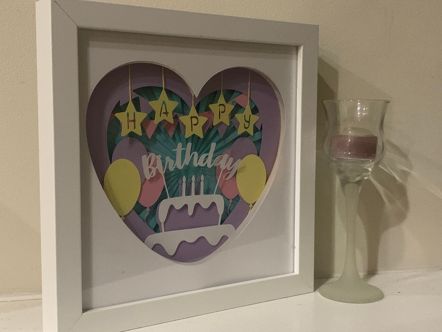 Happy Birthday Lighted Shadow Box: Customizable Gift