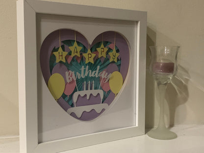 Happy Birthday Lighted Shadow Box: Customizable Gift