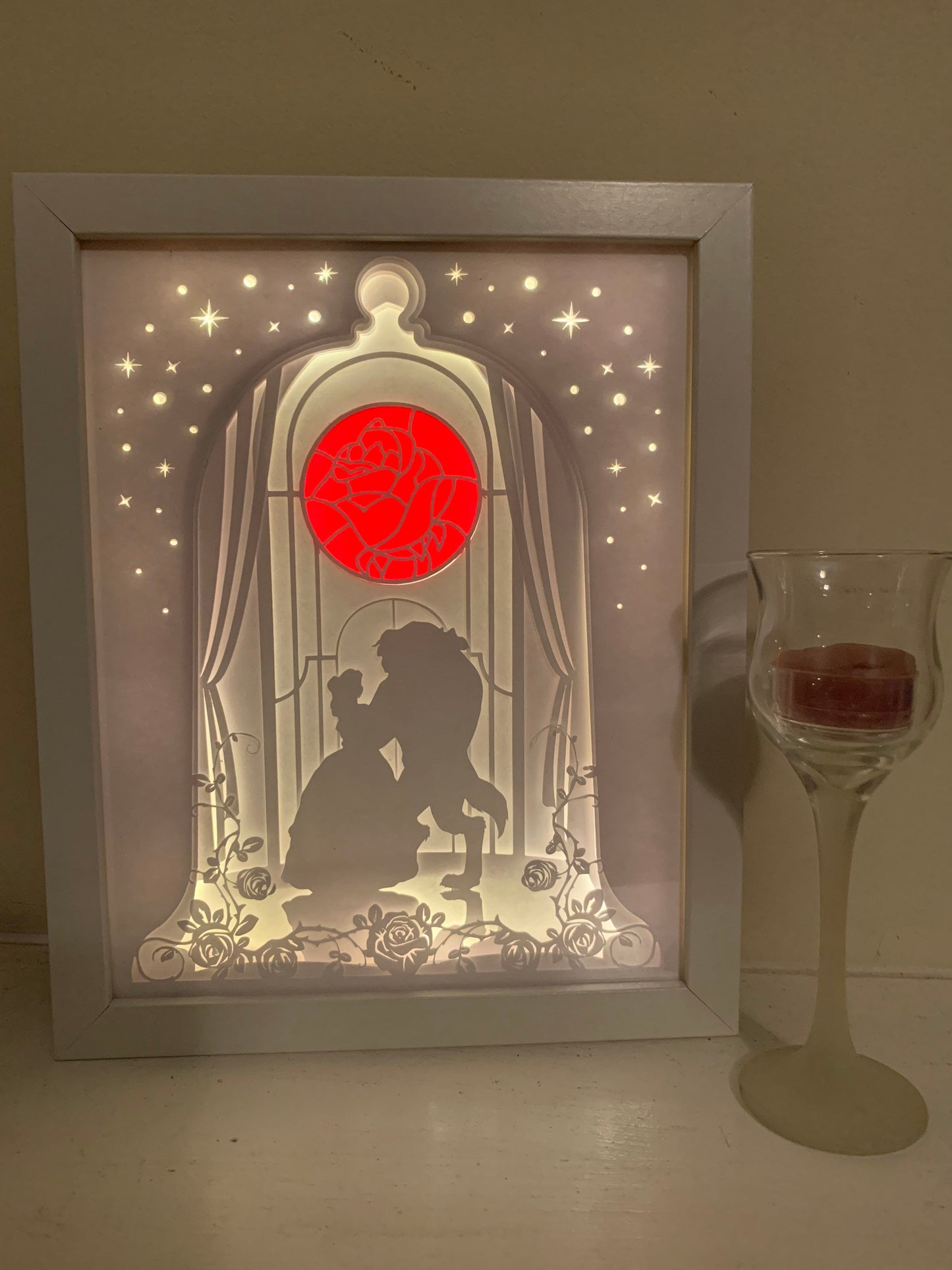 Beauty and the Beast Lightbox: Princess Belle LED Shadow Box