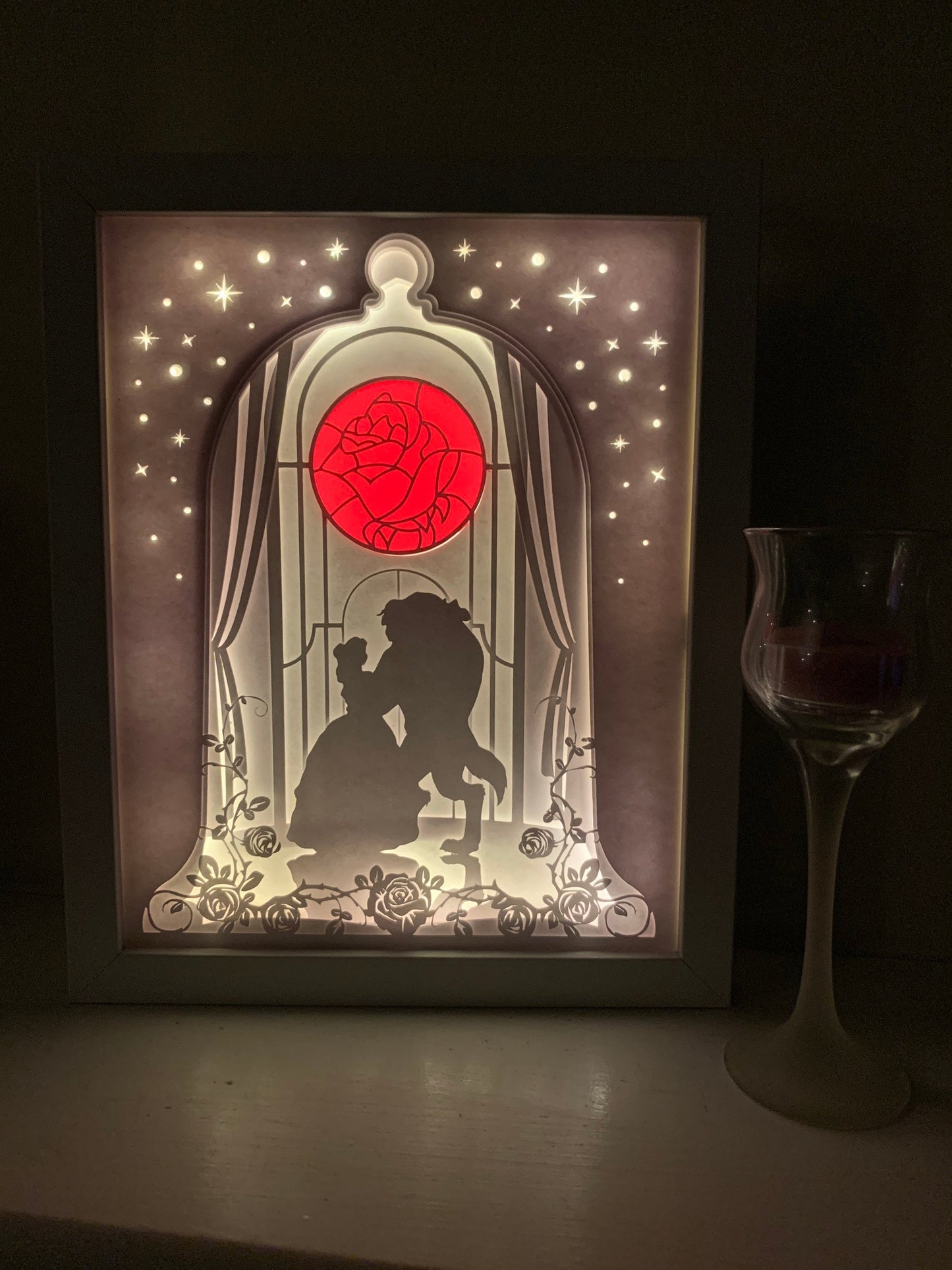 Beauty and the Beast Lightbox: Princess Belle LED Shadow Box