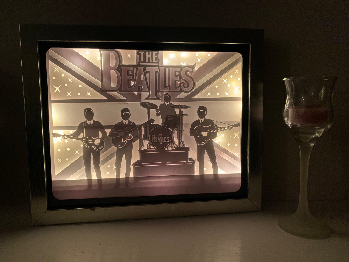 The Beatles Lightbox: LED Shadow Box Frame, Home Decor