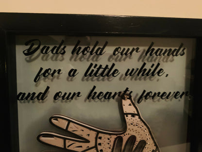 Father Son Hands Shadow Box Frame: Sentimental Dad Gift
