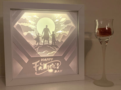 Father's Day Shadow Lightbox: Unique LED Light Box Frame