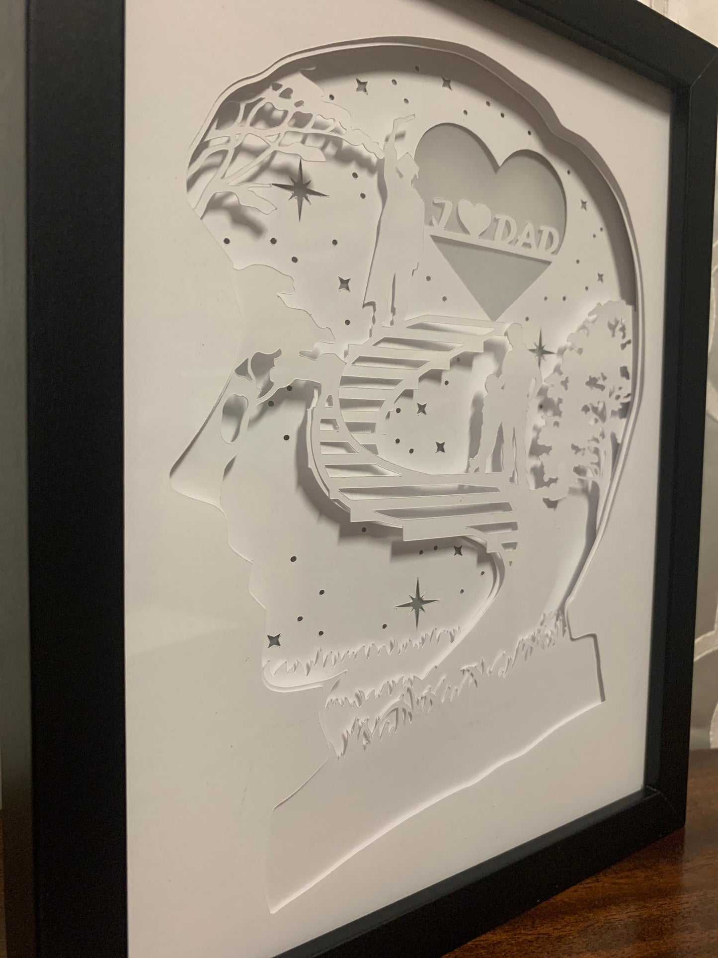 I Love Dad Shadow Lightbox: Father's Day LED Gift (8"x10")