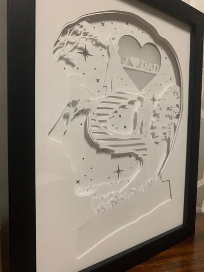 I Love Dad Shadow Lightbox: Father's Day LED Gift (8"x10")