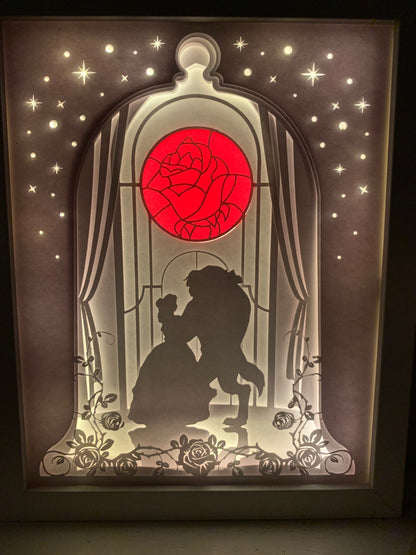 Beauty and the Beast Lightbox: Princess Belle LED Shadow Box