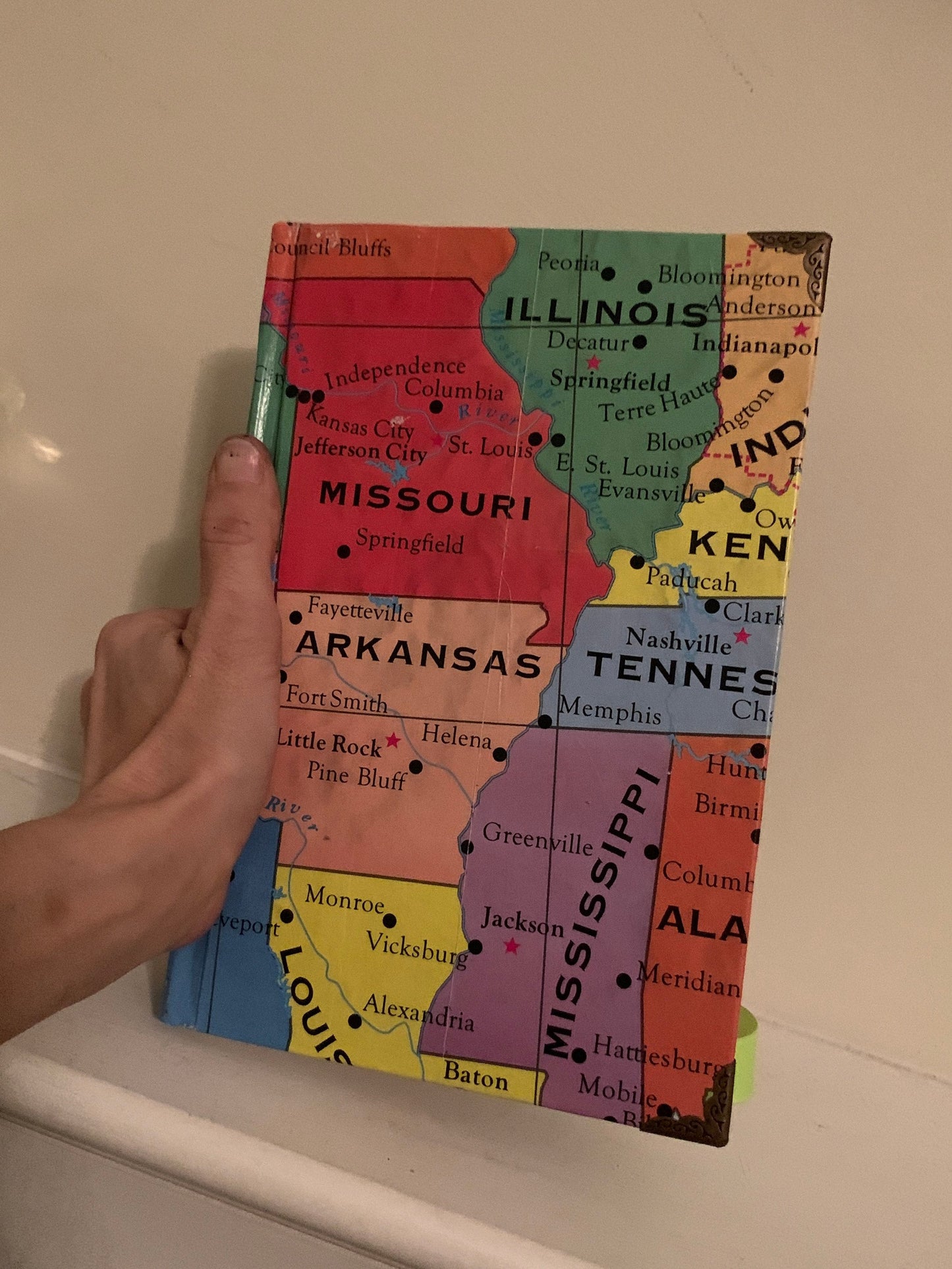 RV Book Art: USA Map Decorative Book Fold