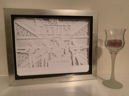 The Beatles Lightbox: LED Shadow Box Frame, Home Decor