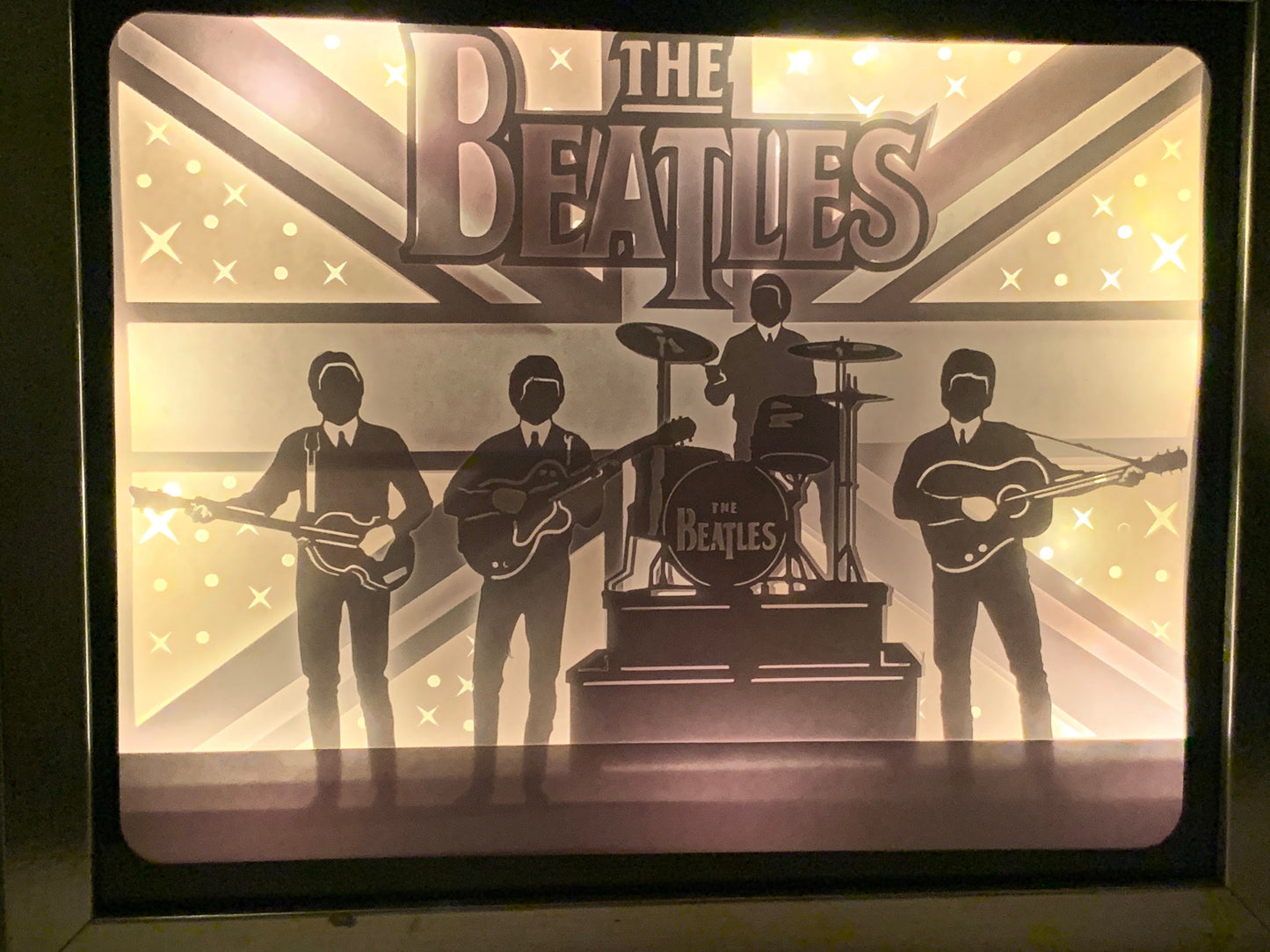 The Beatles Lightbox: LED Shadow Box Frame, Home Decor