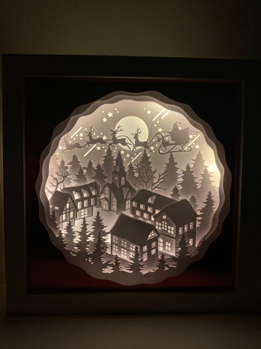 Christmas Shadow Box: Winter Wonderland LED Lighted Decor