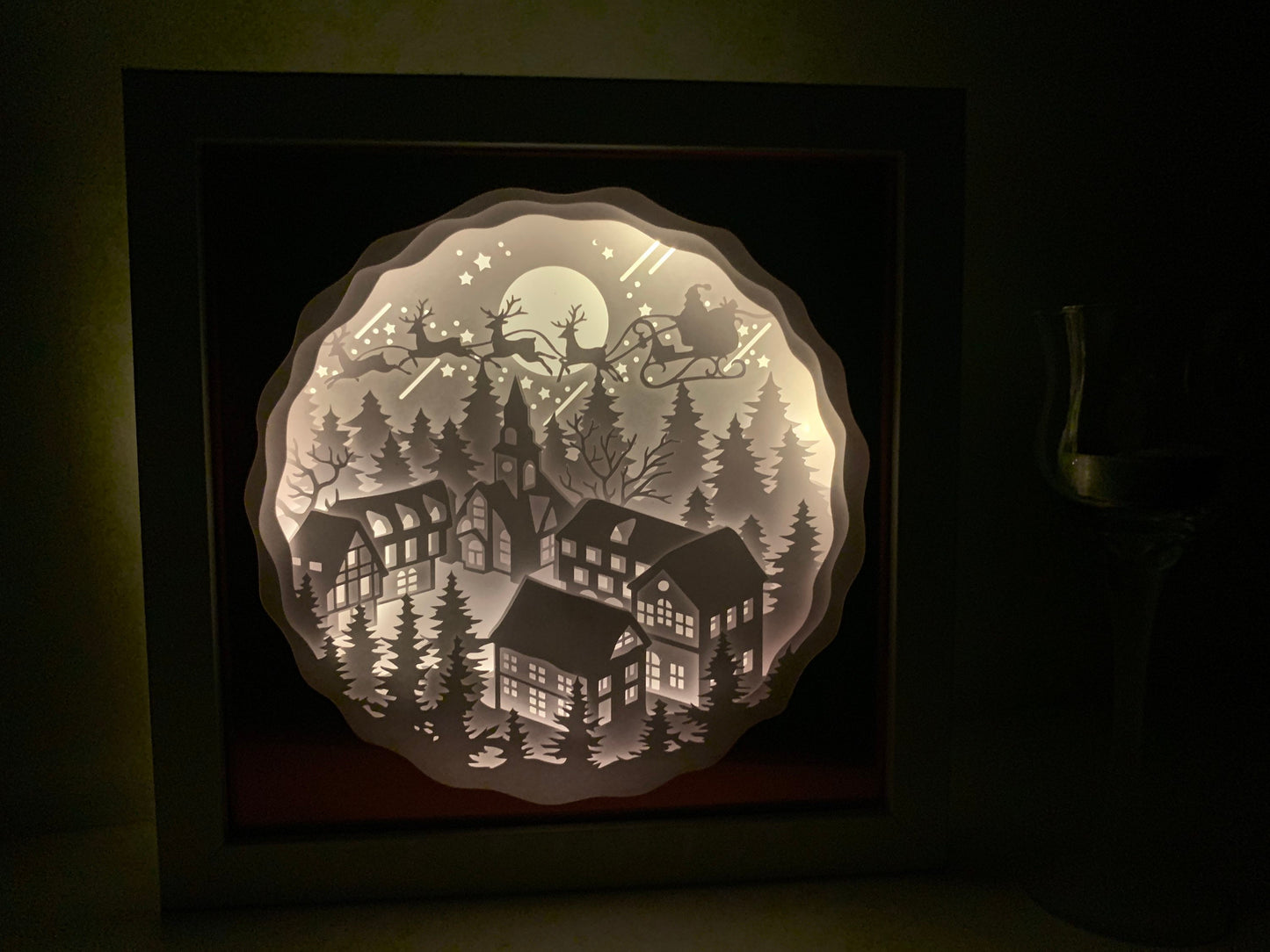 Christmas Shadow Box: Winter Wonderland LED Lighted Decor