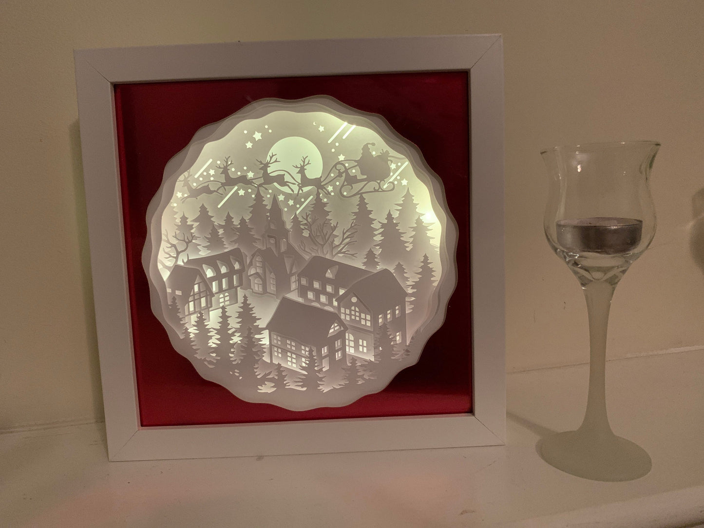Christmas Shadow Box: Winter Wonderland LED Lighted Decor