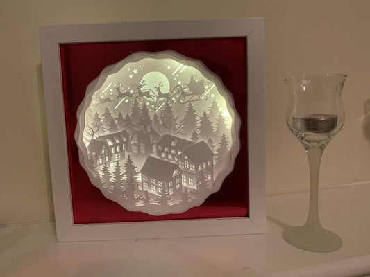 Christmas Shadow Box: Winter Wonderland LED Lighted Decor