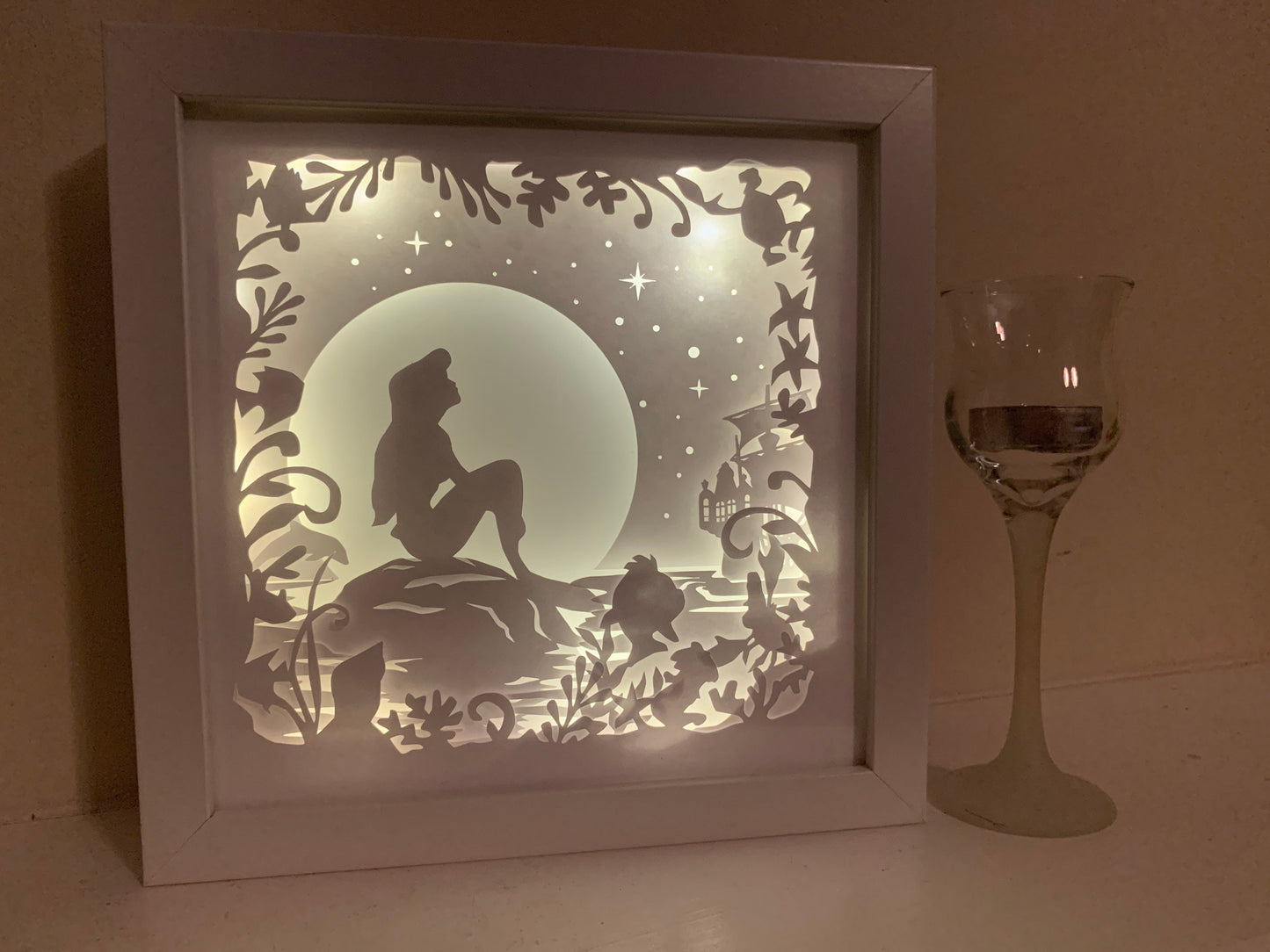 Ariel Shadow Box: Little Mermaid Scene with GOVEE Lights