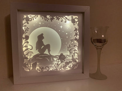Ariel Shadow Box: Little Mermaid Scene with GOVEE Lights