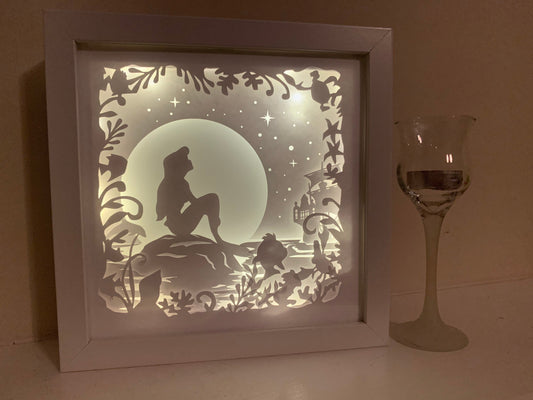 Ariel Shadow Box: Little Mermaid Scene with GOVEE Lights