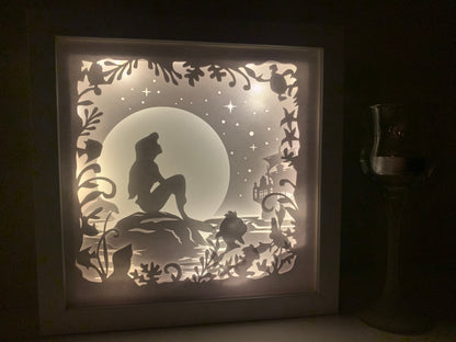 Ariel Shadow Box: Little Mermaid Scene with GOVEE Lights