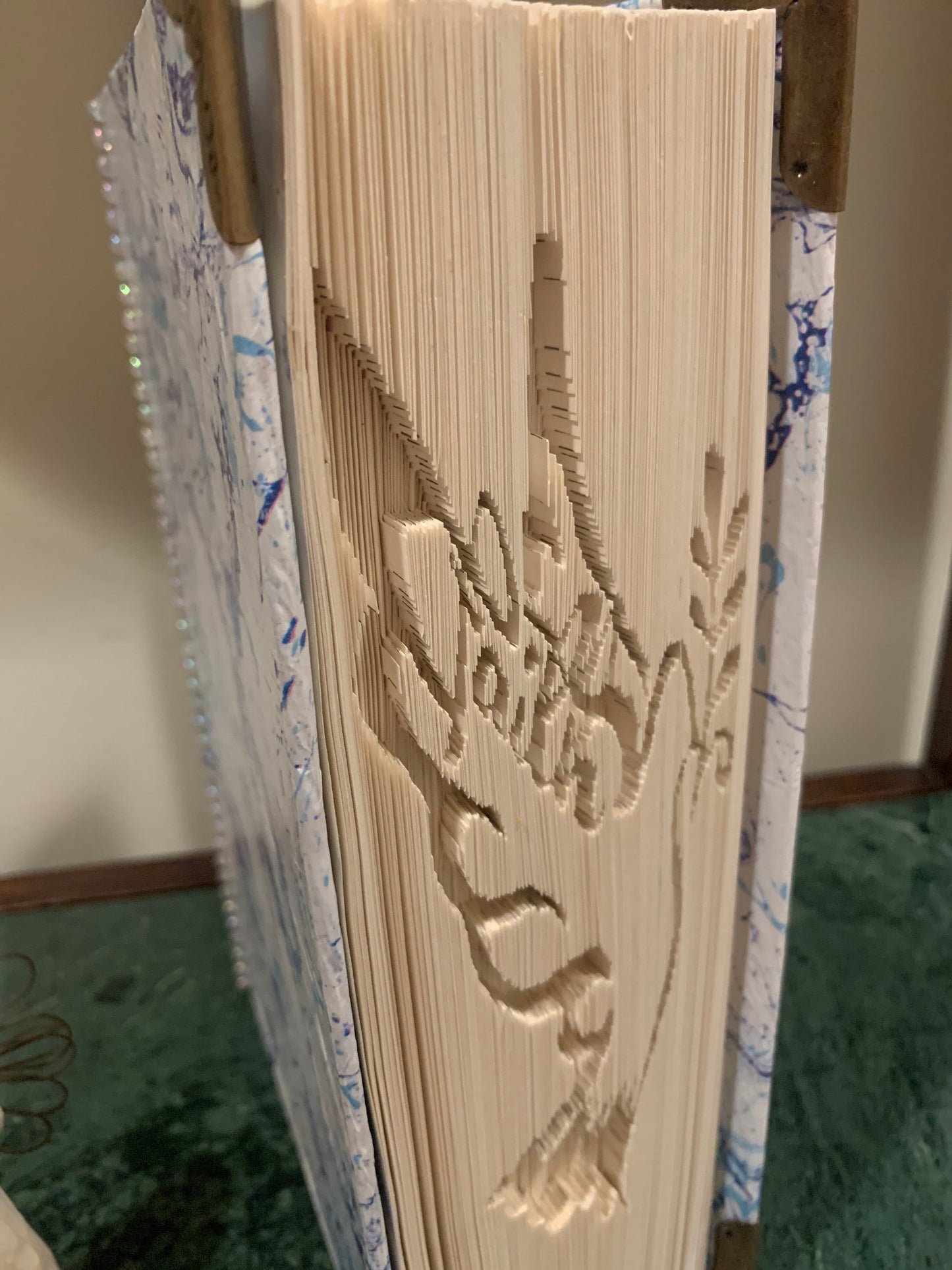 Dove of Peace Book Fold Art: Religious Home Decor