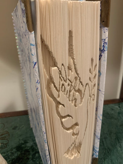 Dove of Peace Book Fold Art: Religious Home Decor