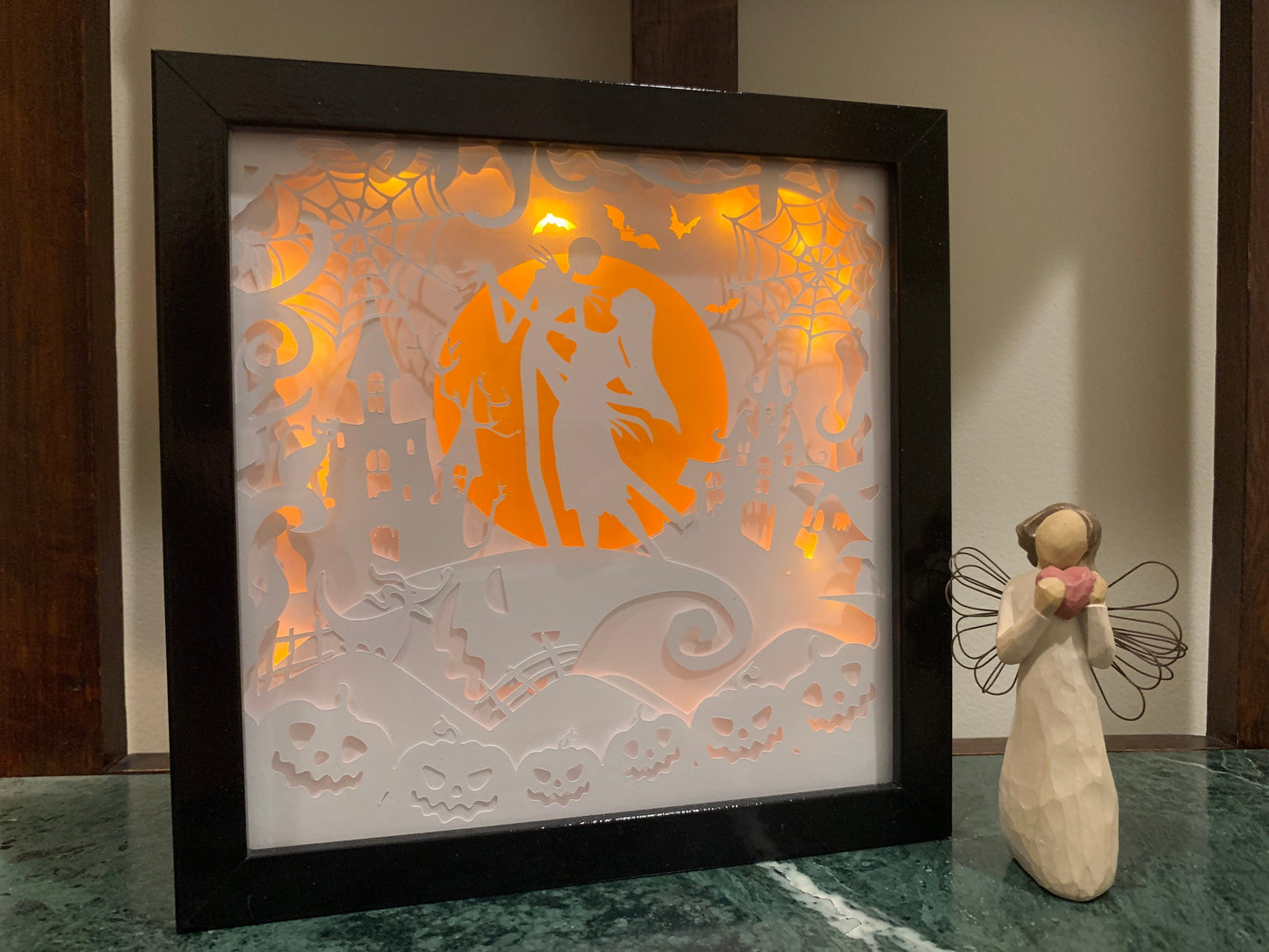 Nightmare Before Christmas Lightbox: Jack Skellington Shadow Box Decor