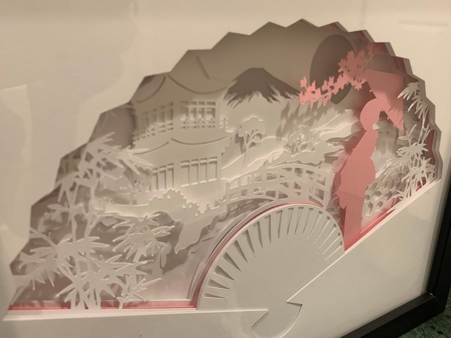 Japanese Geisha Lighted Shadow Box: LED Wall Decor Sign