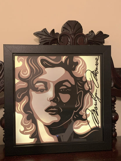 Marilyn Monroe Shadowbox: LED Light, Home Decor