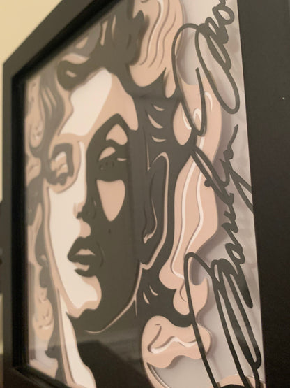 Marilyn Monroe Shadowbox: LED Light, Home Decor