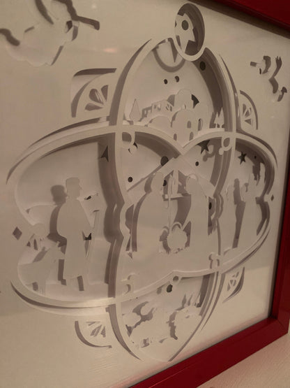 Nativity Scene Shadow Box: Christmas LED Lamp Decor